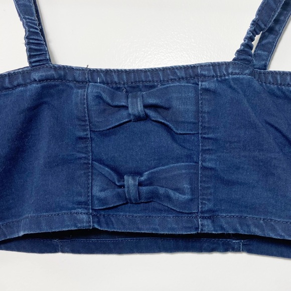 Forever 21 Denim Cami Cropped Bralette Tank M - Picture 5 of 8